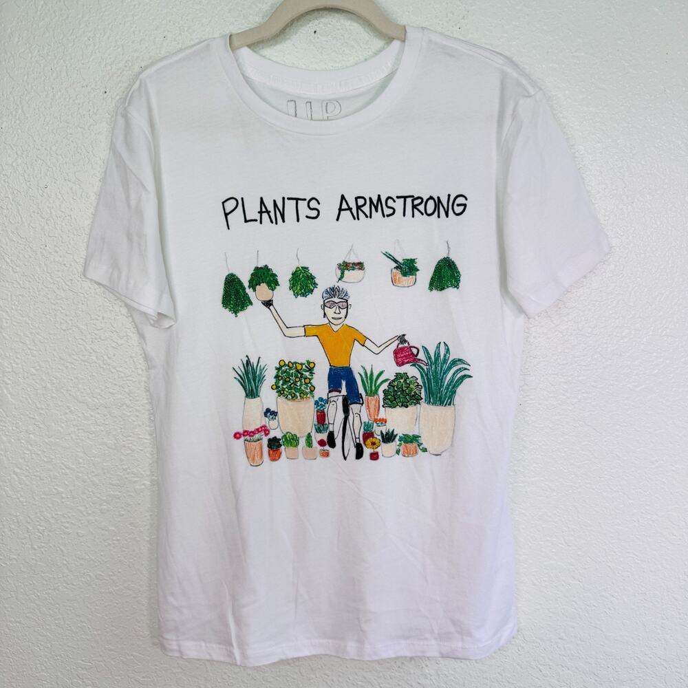 Unfortunate Portrait Shirt Womens Large Lance Armstrong Plants Art Funny Tee